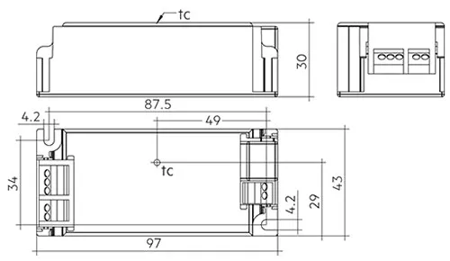 Compact fixed output Constant current LC 40W 800-1050mA flexC SC ADV 28002478  Tridonic LC
